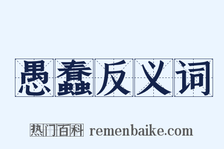 愚蠢反义词是什么意思的图片